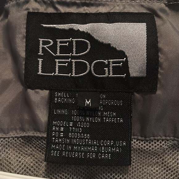 Red Ledge Hooded Tan Rain Jacket Size Medium Lightweight - Picture 5 of 6